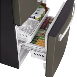 GE 18.6 Cu Ft 33 In Refrigerator Slate Bottom Freezer - GWE19JMLES