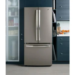 GE 18.6 Cu Ft 33 In Refrigerator Slate Bottom Freezer - GWE19JMLES