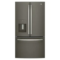 GE 25.5 Cu Ft 36 In Refrigerator Slate Bottom Freezer, French door - GFE26JMMES