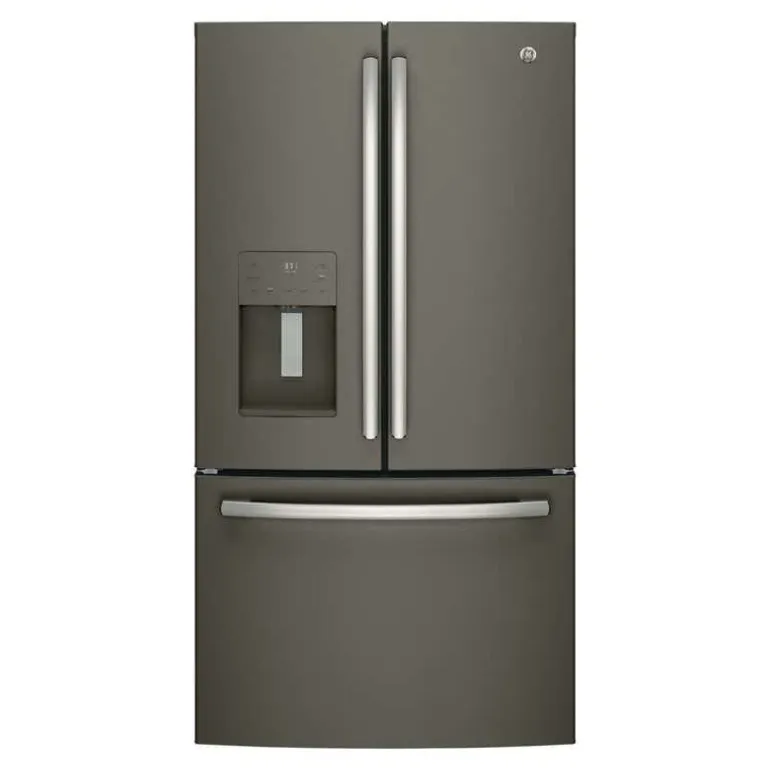 GE 25.5 Cu Ft 36 In Refrigerator Slate Bottom Freezer, French door - GFE26JMMES