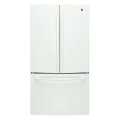 GE 26.7 Cu Ft 36 In Refrigerator White Bottom Freezer, French door - GNE27JGMWW