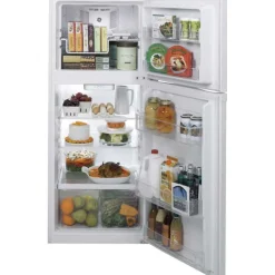GE 11.6 Cu Ft 24 In Refrigerator White Top Freezer - GPE12FGKWW