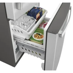GE 21 Cu Ft 30 In Refrigerator Stainless Steel Bottom Freezer - GDE21EYKFS