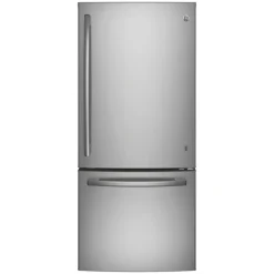 GE 21 Cu Ft 30 In Refrigerator Stainless Steel Bottom Freezer - GDE21EYKFS