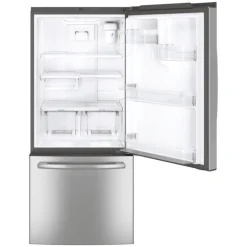 GE 21 Cu Ft 30 In Refrigerator Stainless Steel Bottom Freezer - GDE21EYKFS