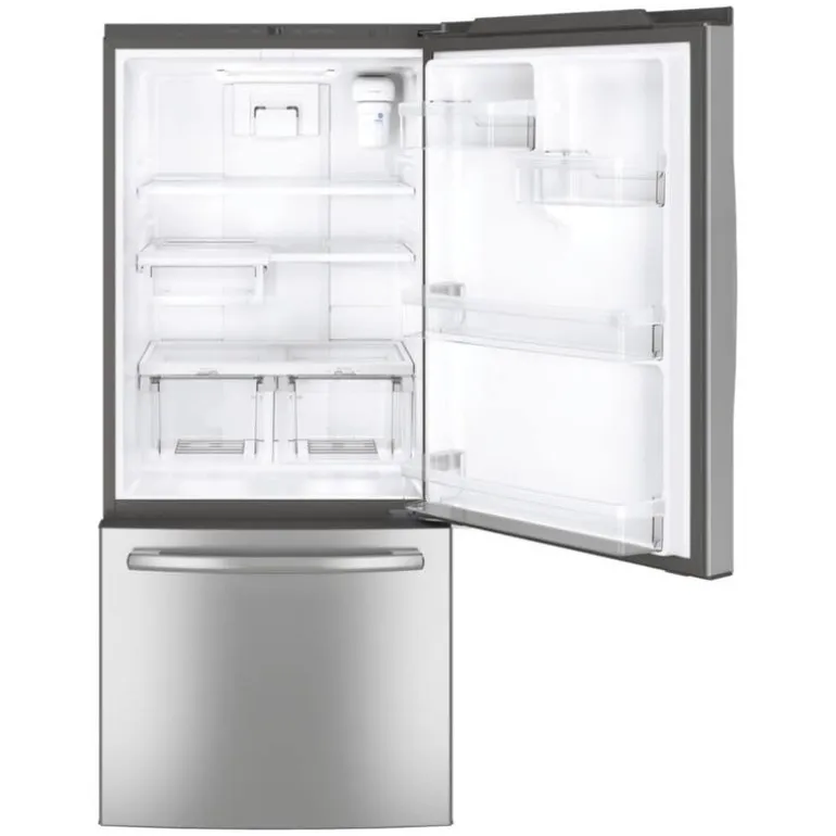 GE 21 Cu Ft 30 In Refrigerator Stainless Steel Bottom Freezer - GDE21EYKFS