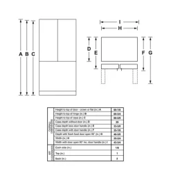GE 25.6 Cu Ft 36 In Refrigerator Stainless Steel Bottom Freezer, French door - GFE26JYMFS