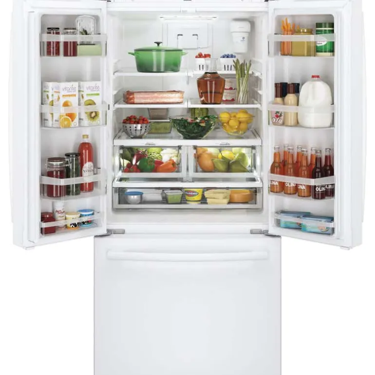 GE 18.6 Cu Ft 33 In Refrigerator White Bottom Freezer - GWE19JGLWW