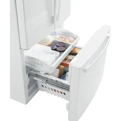 GE 18.6 Cu Ft 33 In Refrigerator White Bottom Freezer - GWE19JGLWW