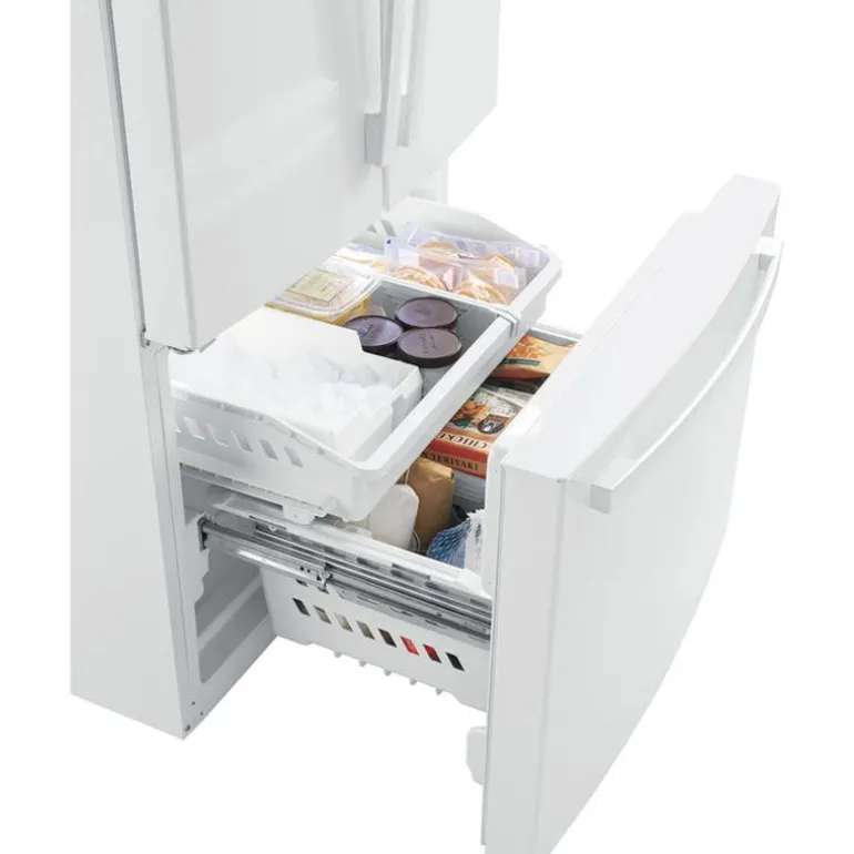 GE 18.6 Cu Ft 33 In Refrigerator White Bottom Freezer - GWE19JGLWW