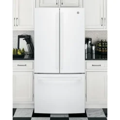 GE 18.6 Cu Ft 33 In Refrigerator White Bottom Freezer - GWE19JGLWW
