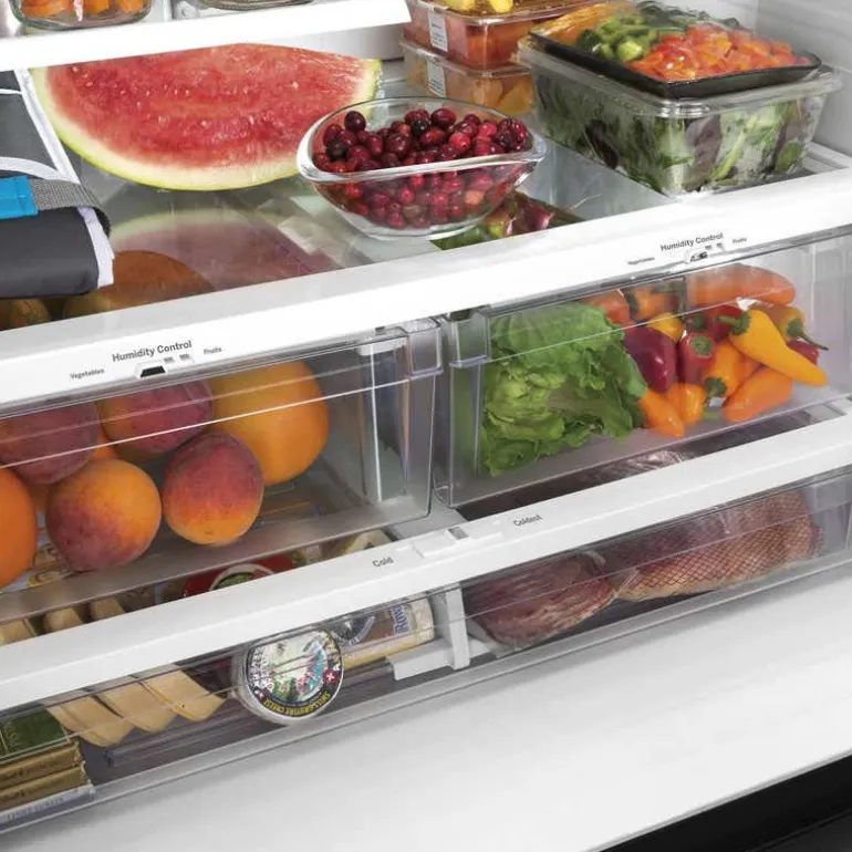 GE 27 Cu Ft 36 In Refrigerator Slate Bottom Freezer, French door - GNE27JMMES