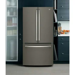 GE 27 Cu Ft 36 In Refrigerator Slate Bottom Freezer, French door - GNE27JMMES