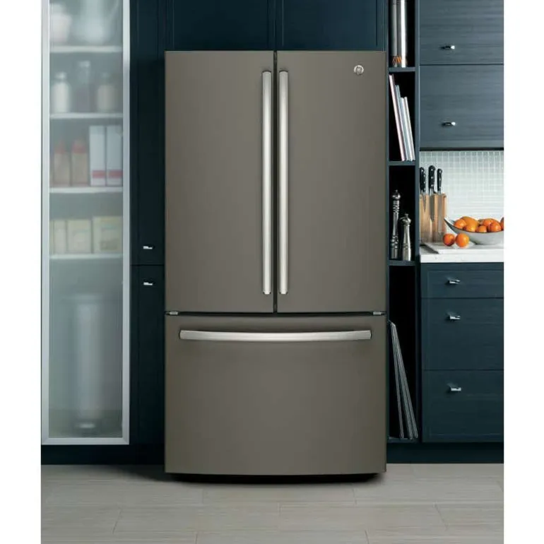 GE 27 Cu Ft 36 In Refrigerator Slate Bottom Freezer, French door - GNE27JMMES