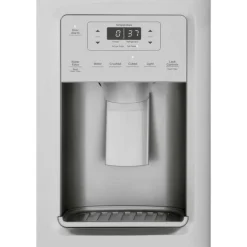 GE 21.8 Cu Ft 36 In Refrigerator Stainless Steel Side by side - GZS22IYNFS