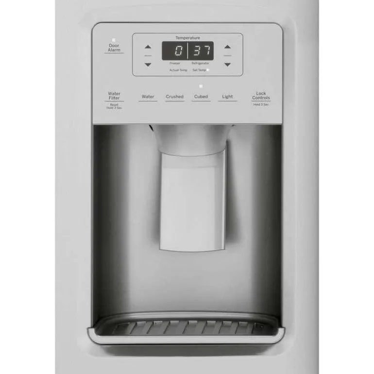 GE 21.8 Cu Ft 36 In Refrigerator Stainless Steel Side by side - GZS22IYNFS