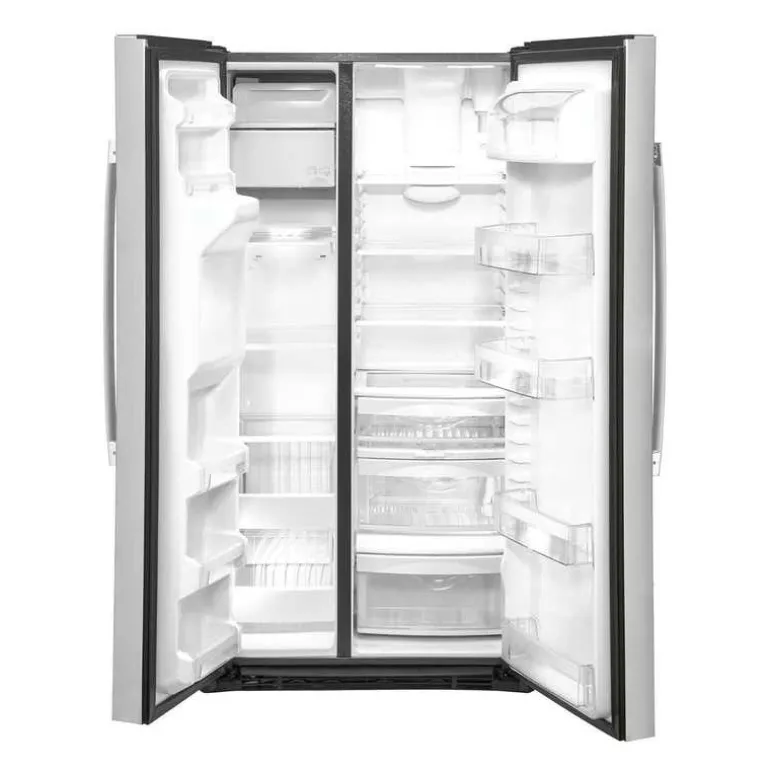 GE 21.8 Cu Ft 36 In Refrigerator Stainless Steel Side by side - GZS22IYNFS