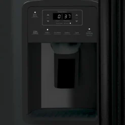GE 23.2 Cu Ft 33 In Refrigerator Black Side by side - GSS23GGPBB