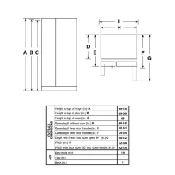 GE 23.2 Cu Ft 33 In Refrigerator Black Side by side - GSS23GGPBB