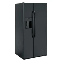 GE 23.2 Cu Ft 33 In Refrigerator Black Side by side - GSS23GGPBB