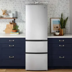 GE 11.9 Cu Ft 24 In Refrigerator Stainless Steel Bottom Freezer - GLE12HSPSS