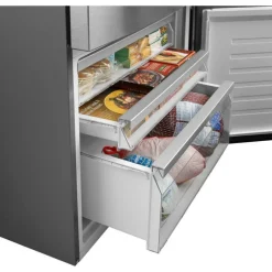 GE 17,7 Cu Ft 31 In Refrigerator Stainless Steel Bottom Freezer - GBE17HYRFS