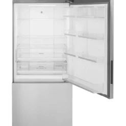 GE 17,7 Cu Ft 31 In Refrigerator Stainless Steel Bottom Freezer - GBE17HYRFS
