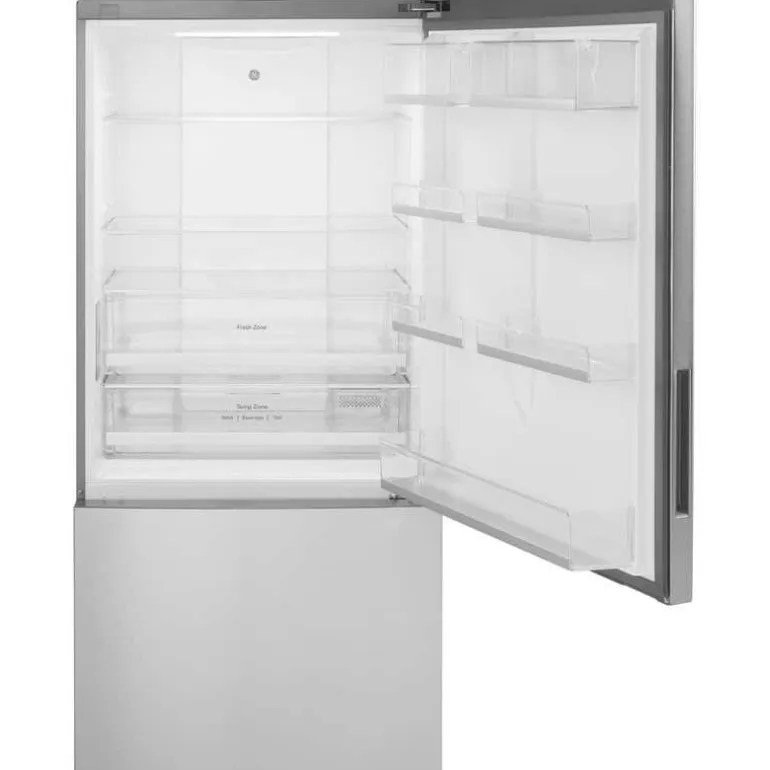 GE 17,7 Cu Ft 31 In Refrigerator Stainless Steel Bottom Freezer - GBE17HYRFS