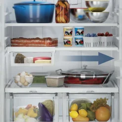 GE 24.8 Cu Ft 33 In Refrigerator Stainless Steel Bottom Freezer - GDE25EYKFS