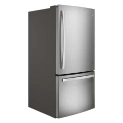 GE 24.8 Cu Ft 33 In Refrigerator Stainless Steel Bottom Freezer - GDE25EYKFS