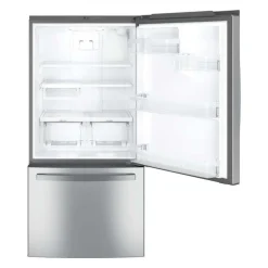 GE 24.8 Cu Ft 33 In Refrigerator Stainless Steel Bottom Freezer - GDE25EYKFS