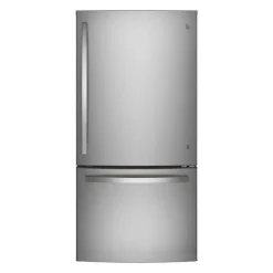 GE 24.8 Cu Ft 33 In Refrigerator Stainless Steel Bottom Freezer - GDE25EYKFS