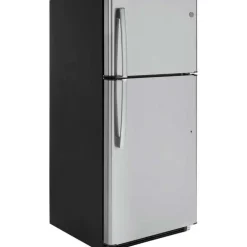 GE 18 Cu Ft 30 In Refrigerator Stainless Steel Top Freezer - GTE18FSLKSS
