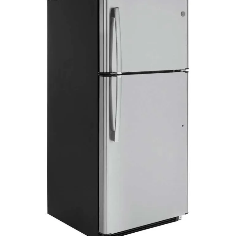 GE 18 Cu Ft 30 In Refrigerator Stainless Steel Top Freezer - GTE18FSLKSS