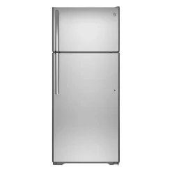 GE 18 Cu Ft 30 In Refrigerator Stainless Steel Top Freezer - GTE18FSLKSS