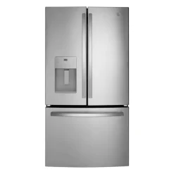 GE 20,6 Cu Ft 36 In Refrigerator Stainless Steel Bottom Freezer, French door - GYE21JYMFS