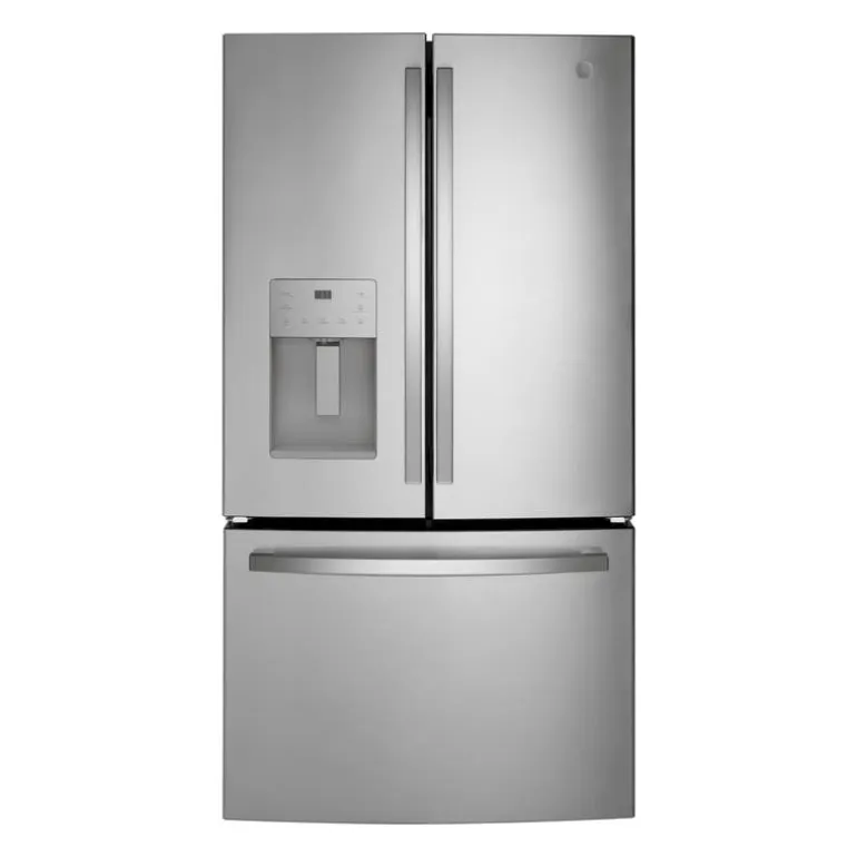 GE 20,6 Cu Ft 36 In Refrigerator Stainless Steel Bottom Freezer, French door - GYE21JYMFS