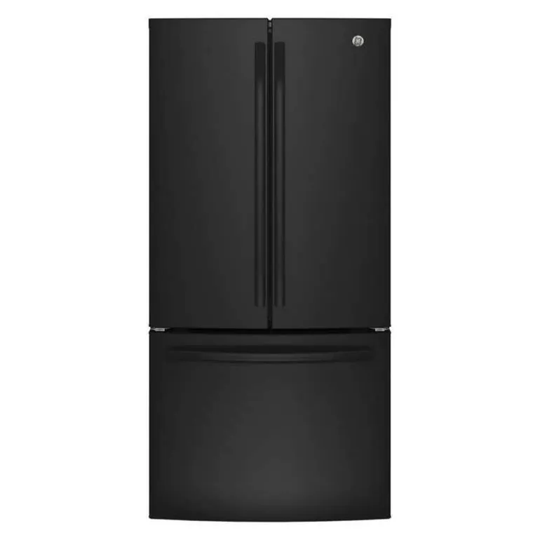 GE 18.6 Cu Ft 33 In Refrigerator Black Bottom Freezer - GWE19JGLBB