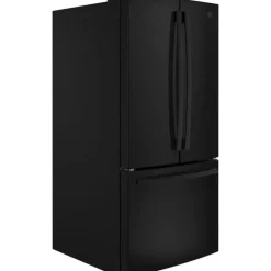 GE 18.6 Cu Ft 33 In Refrigerator Black Bottom Freezer - GWE19JGLBB