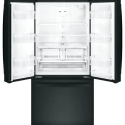 GE 18.6 Cu Ft 33 In Refrigerator Black Bottom Freezer - GWE19JGLBB