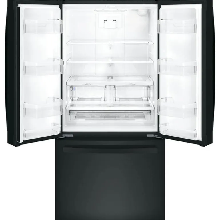 GE 18.6 Cu Ft 33 In Refrigerator Black Bottom Freezer - GWE19JGLBB