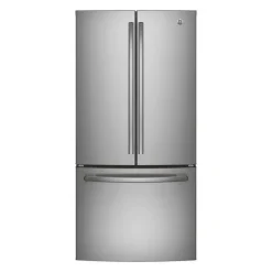 GE 24.8 Cu Ft 33 In Refrigerator Stainless Steel Bottom Freezer, French door - GNE25DYRKFS