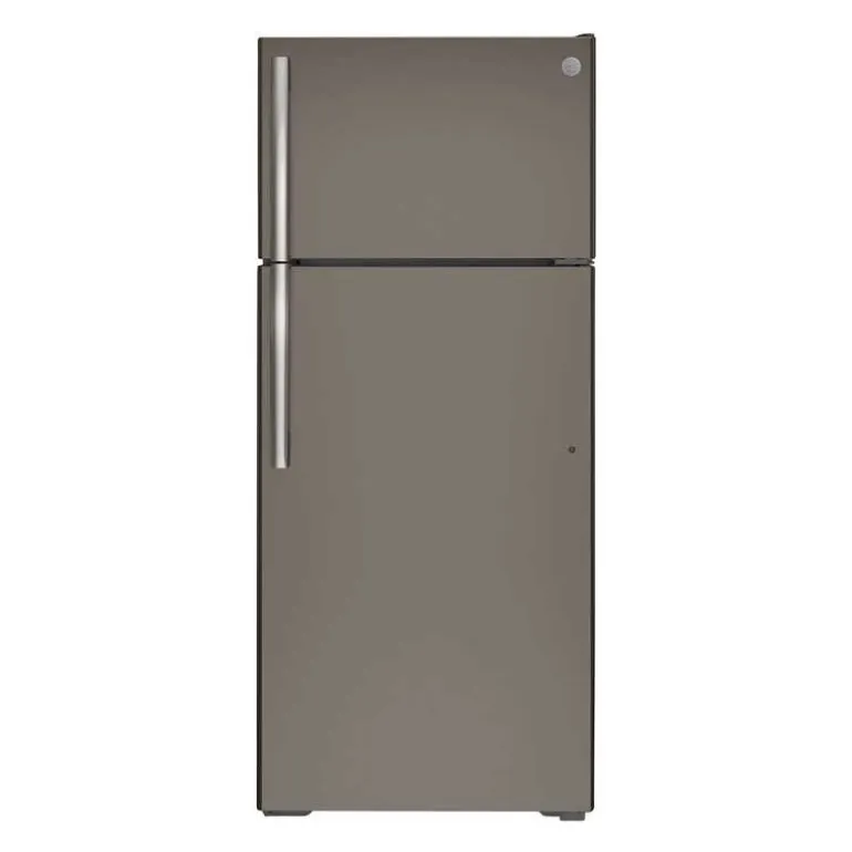 GE 17.5 Cu Ft 30 In Refrigerator Slate Top Freezer - GTE18GMNRES