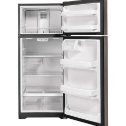 GE 17.5 Cu Ft 30 In Refrigerator Slate Top Freezer - GTE18GMNRES