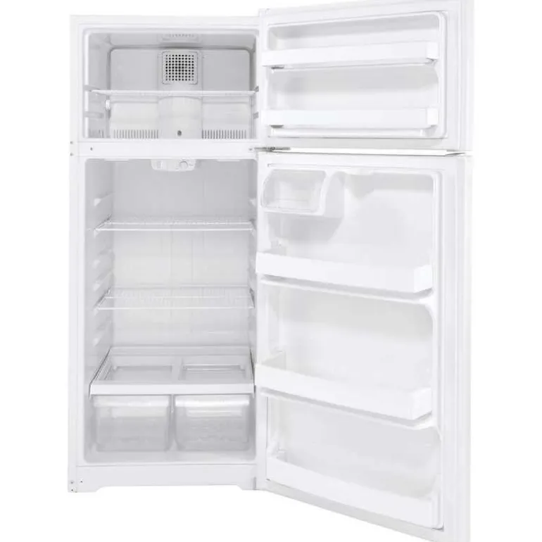 GE 17.5 Cu Ft 28 In Refrigerator White Top Freezer - GTE18DTNRWW