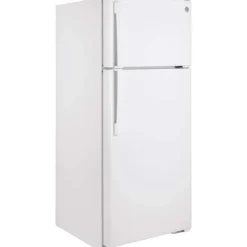 GE 17.5 Cu Ft 28 In Refrigerator White Top Freezer - GTE18DTNRWW