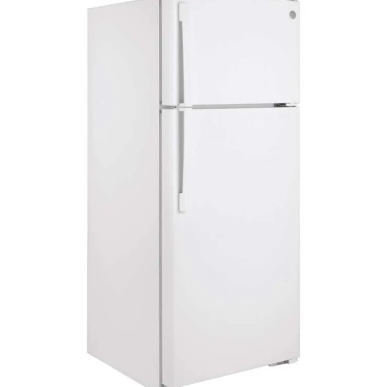 GE 17.5 Cu Ft 28 In Refrigerator White Top Freezer - GTE18DTNRWW