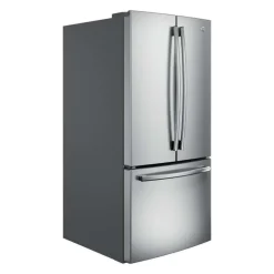 GE 20.8 Cu Ft 30 In Refrigerator Stainless Steel Bottom Freezer, French door - GNE21DYRKFS