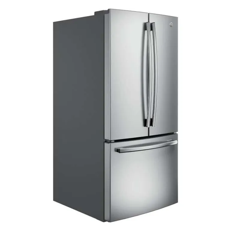 GE 20.8 Cu Ft 30 In Refrigerator Stainless Steel Bottom Freezer, French door - GNE21DYRKFS