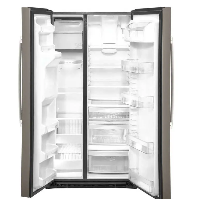 GE 21.8 Cu Ft 36 In Refrigerator Slate Side by side - GZS22IMNES